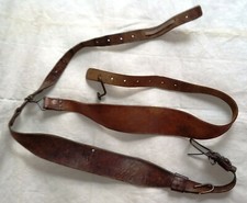  BRELAGE CUIR RIVETÉ WWI 1914-1918 UNIFORME FRANCE ORIGINAL modifié 