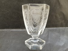 Verre vase cristal  décor a