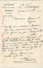 Neuilly-le-Réal (03) Lettre 1901. Fournier.traverses de chemins de fer.