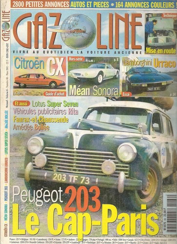 Gazoline peugeot 203 cap - peugeot,