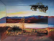 Paysage Couché de Soleil. HST.