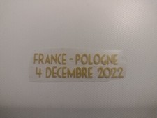 Patch Thermo maillot FFF collector coupe du monde 2022 Équipe de France Pologne 