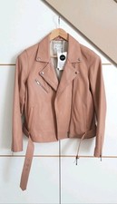 Blouson Perfecto cuir rose T