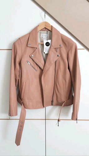 Blouson perfecto cuir rose - blouson,