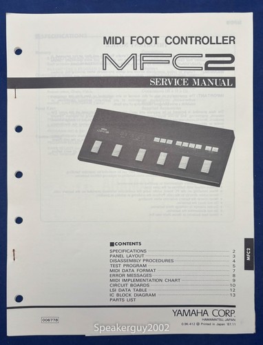 Original yamaha mfc2 midi - yamaha, foot