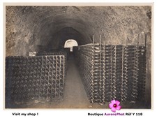 CHAMPAGNE MERCIER à ÉPERNAY, CAVE & BOUTEILLES, TIRAGE circa 1940 -Y118