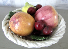 Corbeille / Coupe à fruits en céramique tressée Made in Italy diamètre 21 cm
