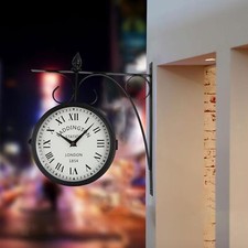 Horloge murale double face en