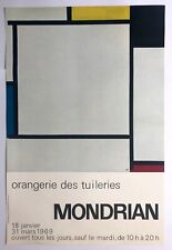 Piet MONDRIAN (d'ap.) Orangerie des Tuileries, 1969. Affiche originale