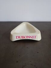CENDRIER PUBLICITAIRE DUBONNET EN OPALINE MAGNIER BLANGY BLANC ROUGE ANCIEN