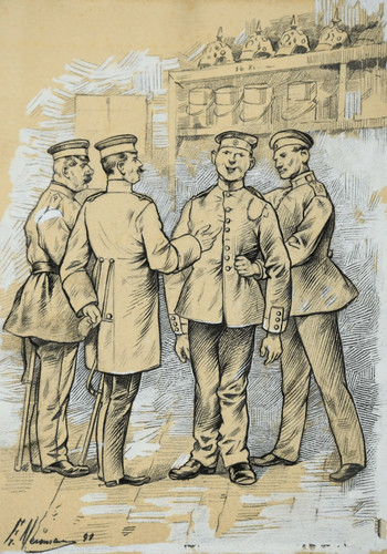 Scène soldats 1891 - de, |