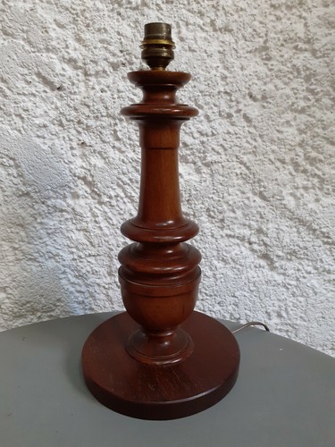 Ancien pied lampe bois - de,