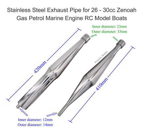 Stainless steel exhaust - stainless,