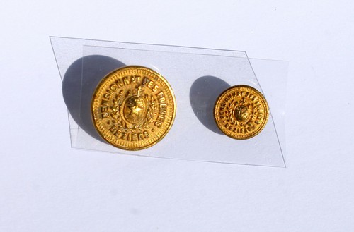 Rare bouton plat uniforme - 2,