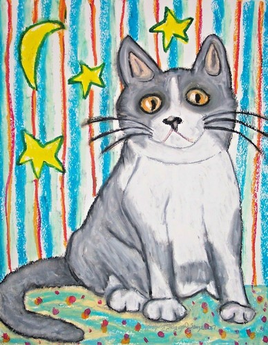 British shorthair moon stars - british,