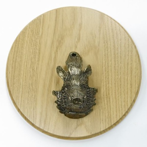 Plaque sanglier rond - plaque,