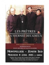 FLYER - LES PRÊTRES : EN CONCERT LIVE A MONTPELLIER ( FRANCE ) 2015 MINI AFFICHE