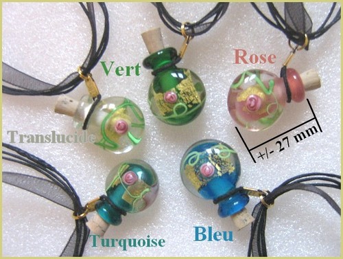 Pendentif fiole flacon - fiole,