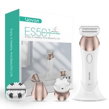 Rasoir Electrique Femme Multifonction 4 En 1 Tondeuse Bikini Rechargeable Smo...