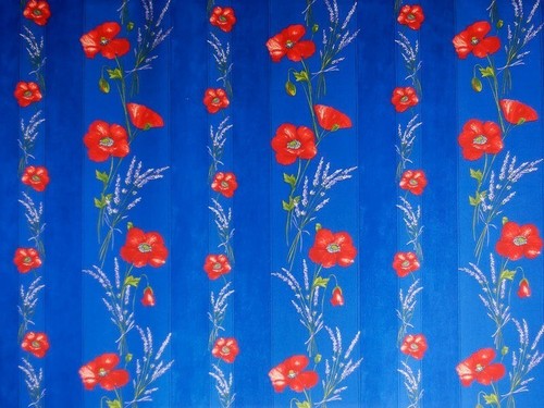 Nappe coquelicot lavande - , bleu