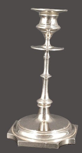 Bougeoir bronze argenté - bougeoir,