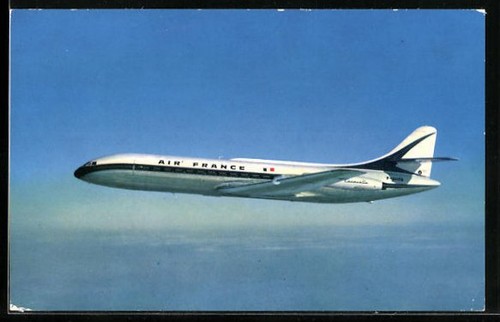 Carte postale avion caravelle - avion,