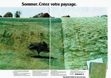 PUBLICITE ADVERTISING 027  1987  Tapis moquette sols & murs Sommer  ( poster 2 p