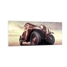 Impression sur Verre 100x40cm Tableaux Image Photo Rétro voiture luxe ancien