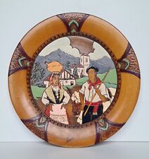 Plat assiette pyrograver et