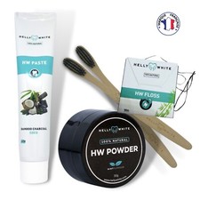 Coffret 4 Produits Blanchiment Dentaire Professionnel Soin Complet Charbon Actif