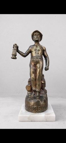 Ancienne statuette mineur - , de