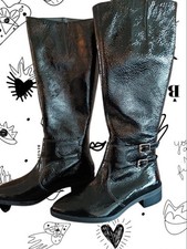 Bottes cuir noir brillant San