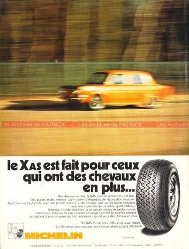Publicité michelin pneu xas - michelin,