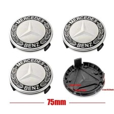 LOT 4 Cache Moyeu 75mm noir