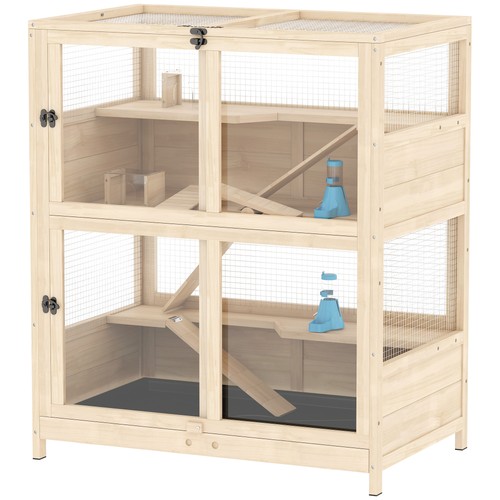 Tier wooden hamster cage - hamster,