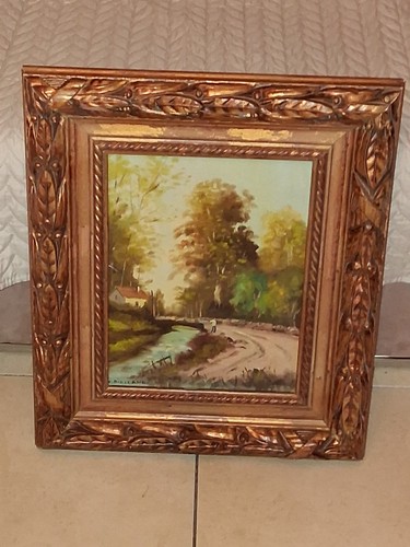 Tableau huile sur panneau - , de