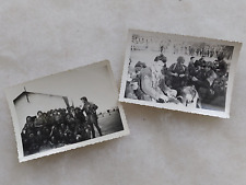 Un lot de 2 photos Guerre Algérie Avant Embarquement Camp Marseille militaria.