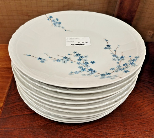 Assiettes plates decor - 10,