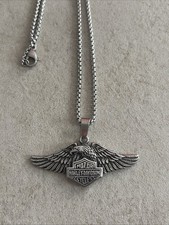 Pendentif Et Chaîne Skull Harley Davidson Biker Motard Chopper