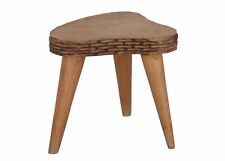 Ancien Tabouret Bas Tripode en