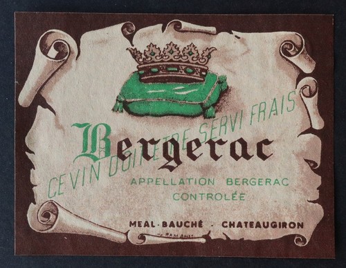 Ancienne étiquette vin