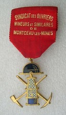 MEDAILLE SYNDICAT DES OUVRIERS MINEURS ET SIMILAIRES DE MONTCEAU LES MINES