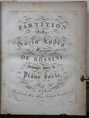 Rossini partition la gazza - partition,