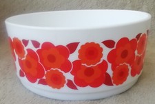 Saladier Lotus orange Arcopal vintage années 70 