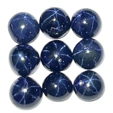 9 Pcs Naturel Étoile Saphir