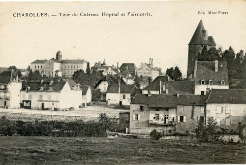 Carte postale charolles tour - carte,