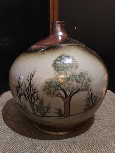 Vase terre cuite emaillée - vase,