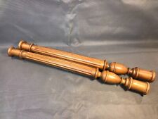 Lot 2 anciennes colonnes bois tourné balustre noyer sculpté meuble ancien