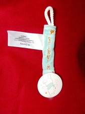 Doudou Pince Attache Tétine Disney Nicotoy Winnie Bleu Orange