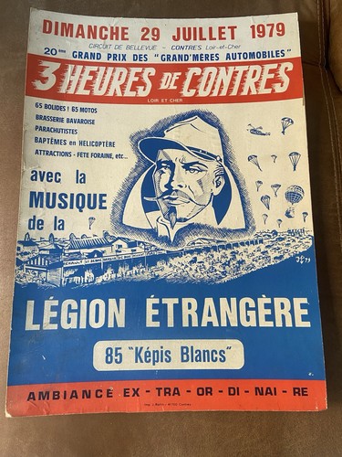 Ancienne affiche course auto - course,
